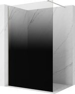 Mexen Kioto paravan za tuš Walk-in 150 x 200 cm, crni ombre 8 mm, brušen nikal - 800-150-101-97-76