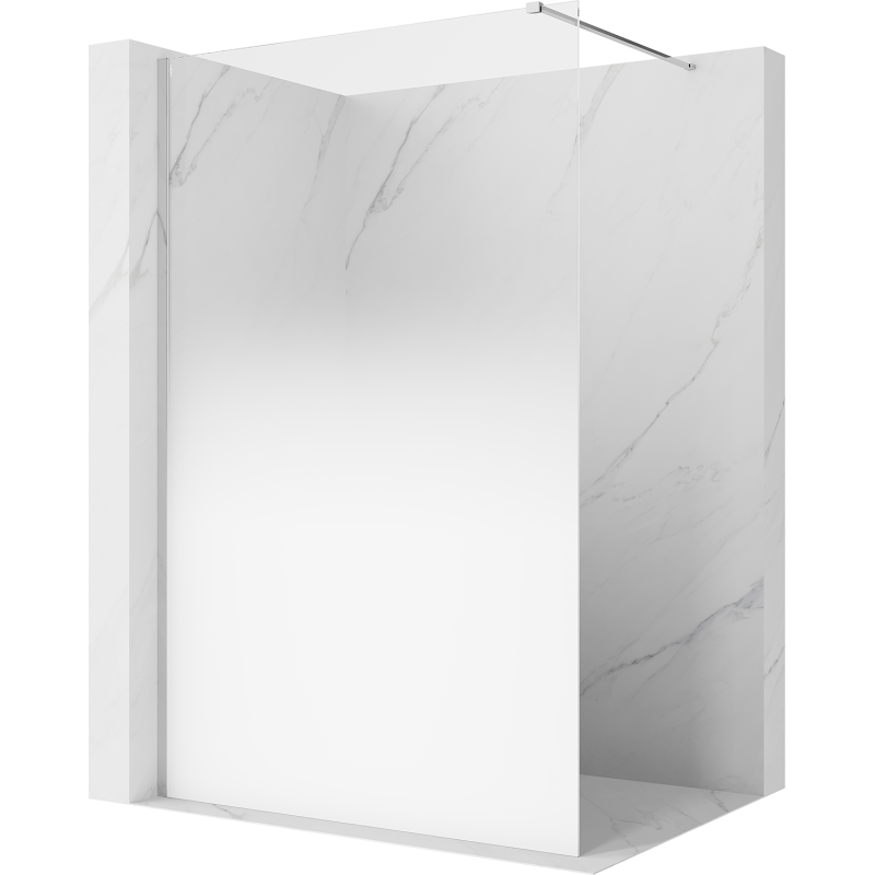 Mexen Kioto ścianka prysznicowa Walk-in 70 x 200 cm, ombre biała 8 mm, chrom - 800-070-101-01-86