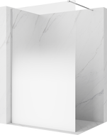 Mexen Kioto Pregrada za tuš Walk-in 130 x 200 cm, bijeli ombre 8 mm, krom - 800-130-101-01-86