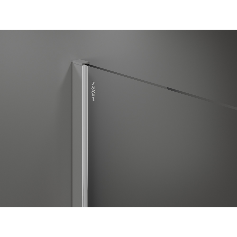 Mexen Kioto ścianka prysznicowa Walk-in 150 x 200 cm, ombre biała 8 mm, chrom - 800-150-101-01-86