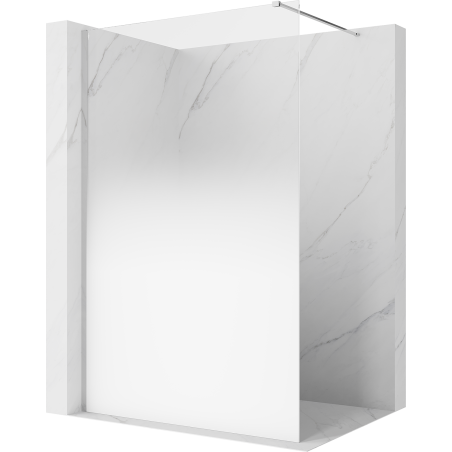 Mexen Kioto ścianka prysznicowa Walk-in 150 x 200 cm, ombre biała 8 mm, chrom - 800-150-101-01-86