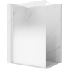 Mexen Kioto ścianka prysznicowa Walk-in 90 x 200 cm, ombre biała 8 mm, biała - 800-090-101-20-86