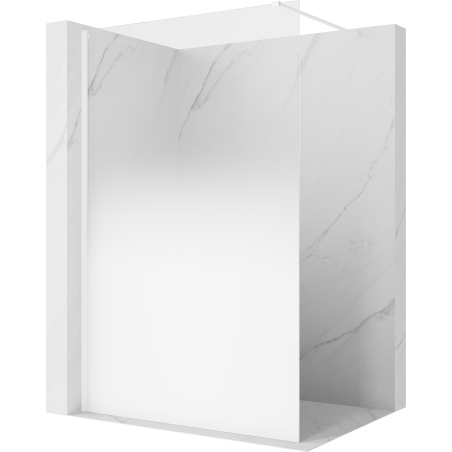 Mexen Kioto τοίχος ντους Walk-in 100 x 200 cm, λευκό ομπρέ 8 mm, λευκό - 800-100-101-20-86