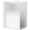 Mexen Kioto Walk-in Shower Screen 120 x 200 cm, White Ombre 8 mm, White - 800-120-101-20-86