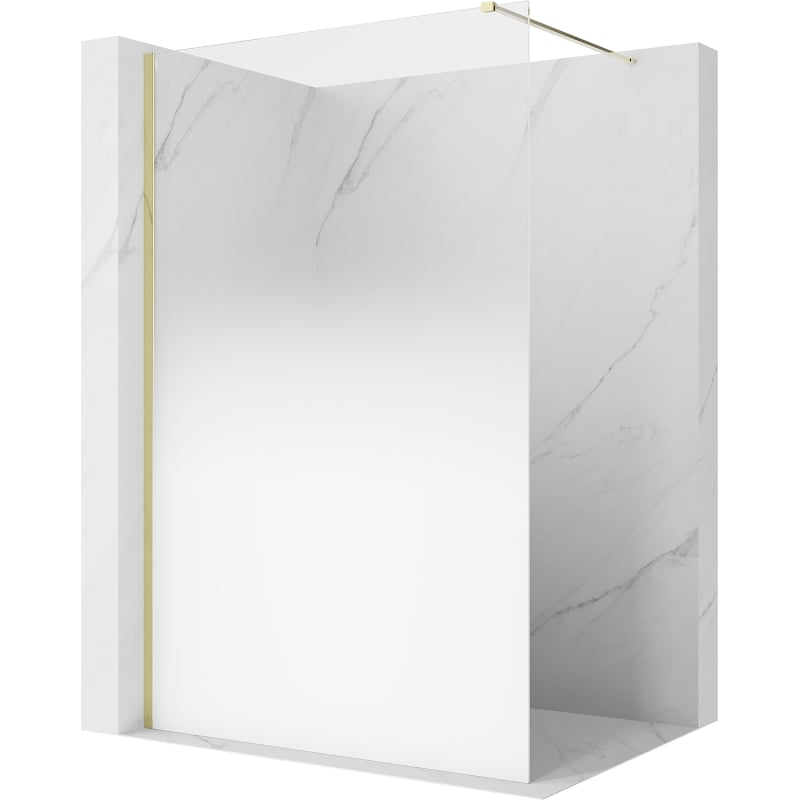 Mexen Kioto paroi de douche Walk-in 80 x 200 cm, ombre blanche 8 mm, dorée - 800-080-101-50-86