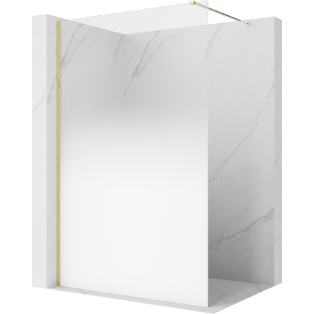 Mexen Kioto ścianka prysznicowa Walk-in 150 x 200 cm, ombre biała 8 mm, złota - 800-150-101-50-86