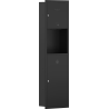 Mexen Linox ingebouwde handdoekhouder met bak, zwart mat - 70K003-70 - 70K002-70