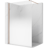 Mexen Kioto ścianka prysznicowa Walk-in 80 x 200 cm, ombre biała 8 mm, miedź szczotkowana - 800-080-101-65-86