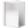 Mexen Kioto Walk-in Shower Wall 110 x 200 cm, White Ombre 8 mm, Brushed Copper - 800-110-101-65-86