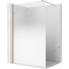 Mexen Kioto mampara de ducha Walk-in 140 x 200 cm, ombre blanca 8 mm, cobre cepillado - 800-140-101-65-86