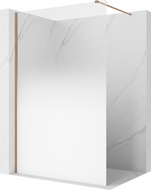 Mexen Kioto mampara de ducha Walk-in 140 x 200 cm, ombre blanca 8 mm, cobre cepillado - 800-140-101-65-86