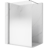 Mexen Kioto ścianka prysznicowa Walk-in 150 x 200 cm, ombre biała 8 mm, gun gray szczotkowany - 800-150-101-66-86