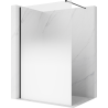 Mexen Kioto Walk-in shower wall 70 x 200 cm, white ombre 8 mm, black - 800-070-101-70-86