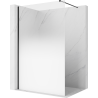 Mexen Kioto ścianka prysznicowa Walk-in 130 x 200 cm, ombre biała 8 mm, czarna - 800-130-101-70-86