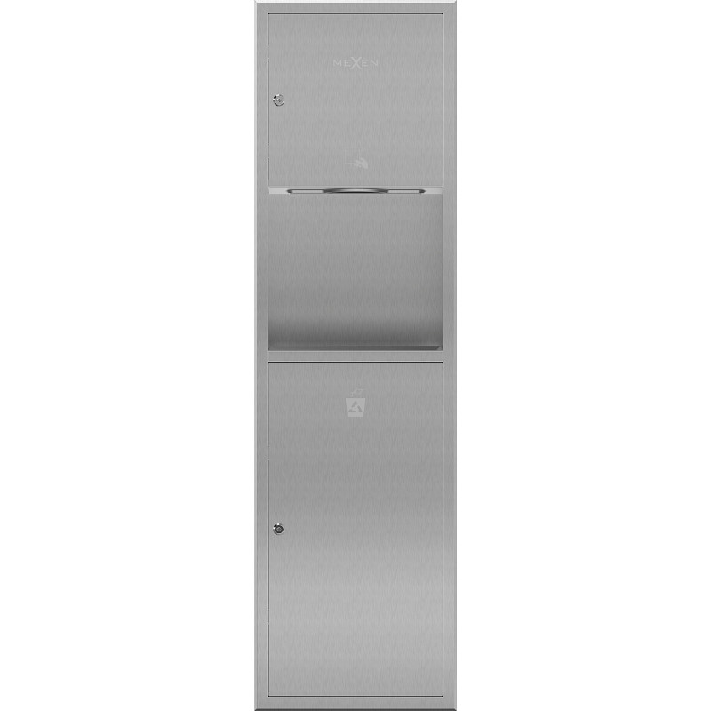 Mexen Linox inbouwbak voor papieren handdoeken met bak, inox - 70K003-01 - 70K002-01