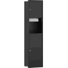 Mexen Linox contenitore ad incasso per asciugamani di carta con pattumiera, nero opaco - 70K003-70 - 70K002-70