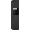 Mexen Linox ingebouwde handdoekhouder met bak, zwart mat - 70K003-70 - 70K002-70