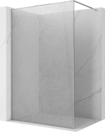 Mexen Kioto tuš pregrada Walk-in 140 x 200 cm, crackle prozirna 12 mm, krom - 800-140-101-01-04-X