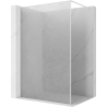 Mexen Kioto ścianka prysznicowa Walk-in 100 x 200 cm, crackle transparent 12 mm, biała - 800-100-101-20-04-X