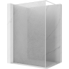 Mexen Kioto mampara de ducha Walk-in 150 x 200 cm, crackle transparente 12 mm, blanco - 800-150-101-20-04-X