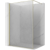 Mexen Kioto ścianka prysznicowa Walk-in 70 x 200 cm, crackle transparent 12 mm, złota - 800-070-101-50-04-X