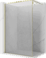 Mexen Kioto ścianka prysznicowa Walk-in 150 x 200 cm, crackle transparent 12 mm, złota - 800-150-101-50-04-X