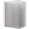 Mexen Kioto mampara de ducha Walk-in 110 x 200 cm, crackle transparente 12 mm, oro rosa - 800-110-101-60-04-X