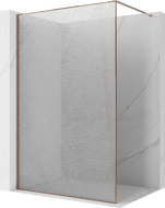 Mexen Kioto Panel za tuš Walk-in 120 x 200 cm, crackle transparent 12 mm, ružičasto zlato - 800-120-101-60-04-X