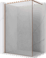 Mexen Kioto zid za tuš Walk-in 150 x 200 cm, crackle transparent 12 mm, brušeni bakar - 800-150-101-65-04-X
