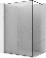 Mexen Kioto paravan za tuš Walk-in 110 x 200 cm, crackle transparent 12 mm, crna - 800-110-101-70-04-X