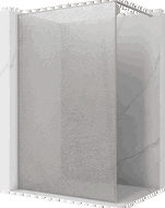 Mexen Kioto dušisein Walk-in 100 x 200 cm, crackle läbipaistev 12 mm, harjatud nikkel - 800-100-101-97-04-X
