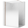 Mexen Kioto ścianka prysznicowa Walk-in 110 x 200 cm, ombre biała 8 mm, różowe złoto - 800-110-101-60-86