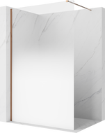 Mexen Kioto tuš-kabina Walk-in 120 x 200 cm, bijeli ombre 8 mm, ružičasto zlato - 800-120-101-60-86