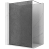 Mexen Kioto douchewand Walk-in 130 x 200 cm, crackle grafiet 12 mm, chroom - 800-130-101-01-44-X