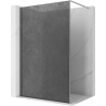 Mexen Kioto duschvägg Walk-in 130 x 200 cm, sprickor grafit 12 mm, krom - 800-130-101-01-44-X