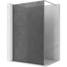 Mexen Kioto Walk-in Shower Wall 160 x 200 cm, Graphite Crackle 12 mm, Chrome - 800-160-101-01-44-X