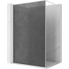 Mexen Kioto Πάνελ ντους Walk-in 100 x 200 cm, γραφίτης ραγισμένος 12 mm, λευκό