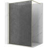 Mexen Kioto parede de duche Walk-in 160 x 200 cm, crackle grafite 12 mm, dourado escovado - 800-160-101-55-44-X