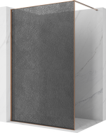 Mexen Kioto walk-in tuš panel 150 x 200 cm, crackle grafit 12 mm, ružičasto zlato - 800-150-101-60-44-X