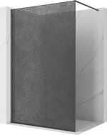 Mexen Kioto Walk-in tuš pregrada 100 x 200 cm, crackle grafit 12 mm, mat siv pištolj - 800-100-101-66-44-X
