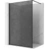 Mexen Kioto ścianka prysznicowa Walk-in 130 x 200 cm, crackle grafit 12 mm, czarna - 800-130-101-70-44-X