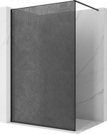 Mexen Kioto tuš pregrada Walk-in 150 x 200 cm, crackle grafit 12 mm, crna - 800-150-101-70-44-X
