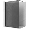 Mexen Kioto Walk-in Shower Wall 160 x 200 cm, Crackle Graphite 12 mm, Black - 800-160-101-70-44-X