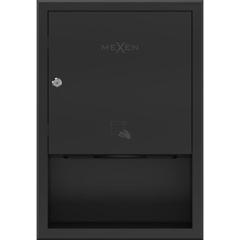 Mexen Linox iebūvēts papīra dvieļu turētājs, matēts melns - 70K003-70