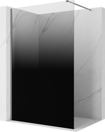 Mexen Kioto pršni panel Walk-in 80 x 200 cm, črna ombre 8 mm, gun metal - 800-080-101-95-76