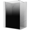 Mexen Kioto duša sienas Walk-in 120 x 200 cm, ombre melna 8 mm, pistoles metāls - 800-120-101-95-76