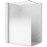 Mexen Kioto ścianka prysznicowa Walk-in 70 x 200 cm, ombre biała 8 mm, gun metal - 800-070-101-95-86