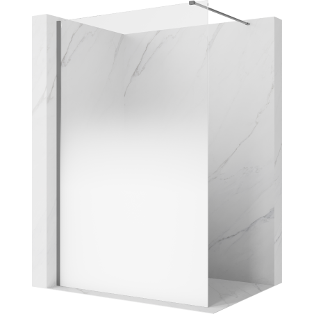 Mexen Kioto ścianka prysznicowa Walk-in 140 x 200 cm, ombre biała 8 mm, gun metal - 800-140-101-95-86