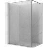 Mexen Kioto zidna stijena Walk-in 100 x 200 cm, crackle prozirna 12 mm, gun metal - 800-100-101-95-04-X