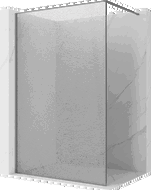 Mexen Kioto zidna tuš pregrada Walk-in 160 x 200 cm, crackle prozirna 12 mm, gun metal - 800-160-101-95-04-X
